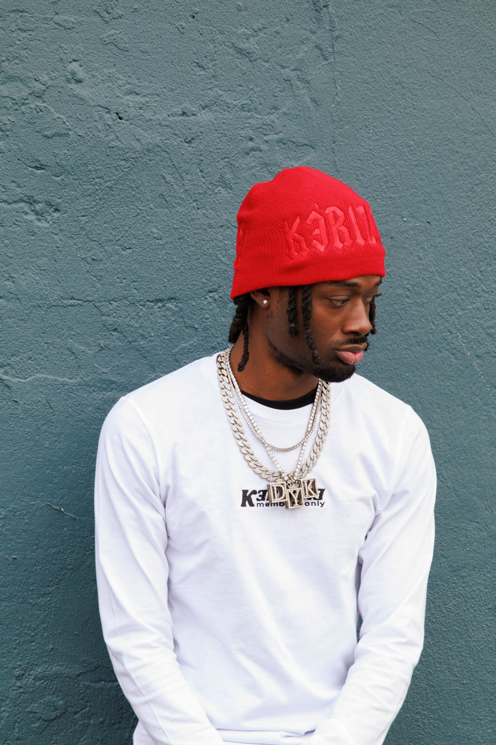 Double Red Beanie