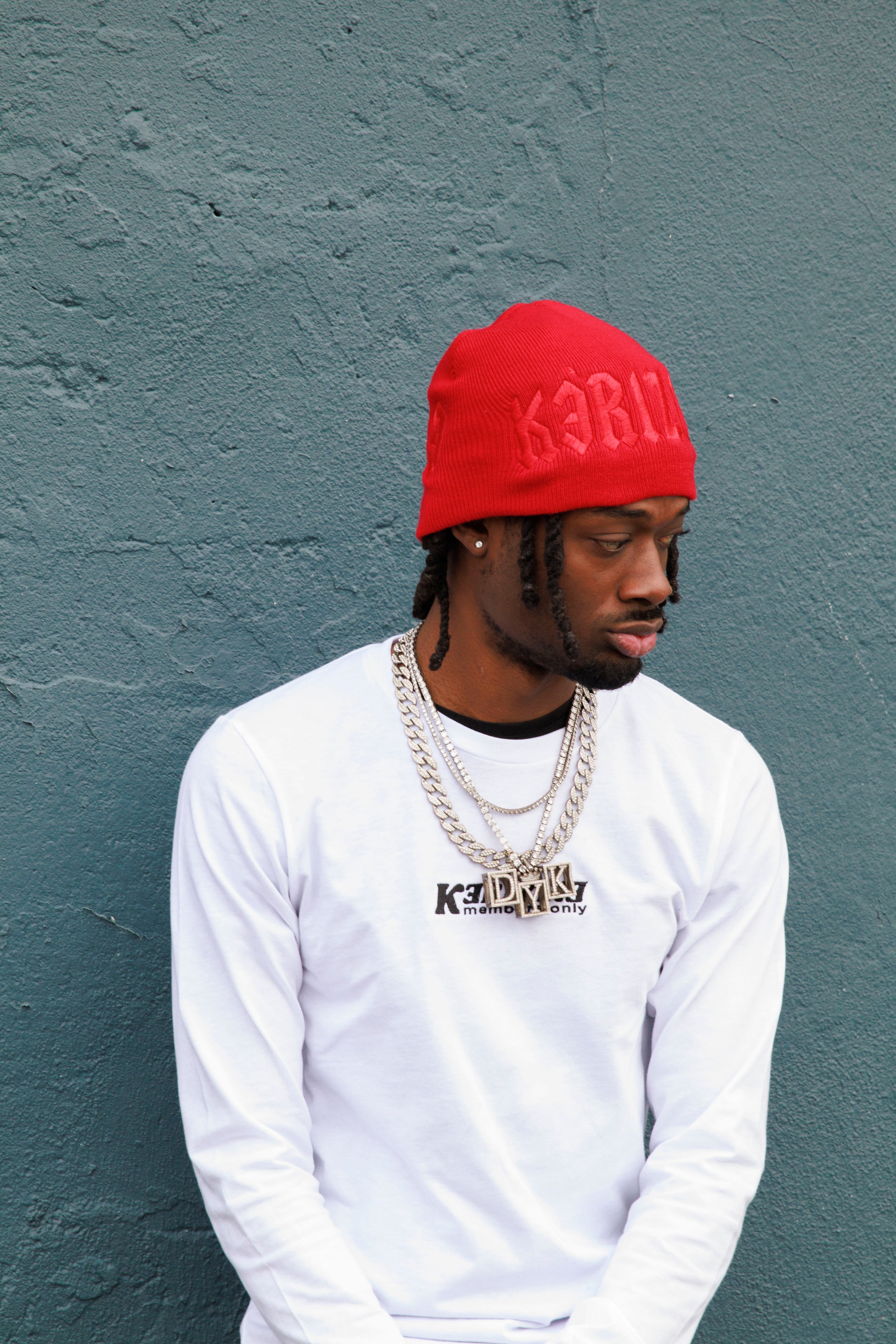Double Red Beanie