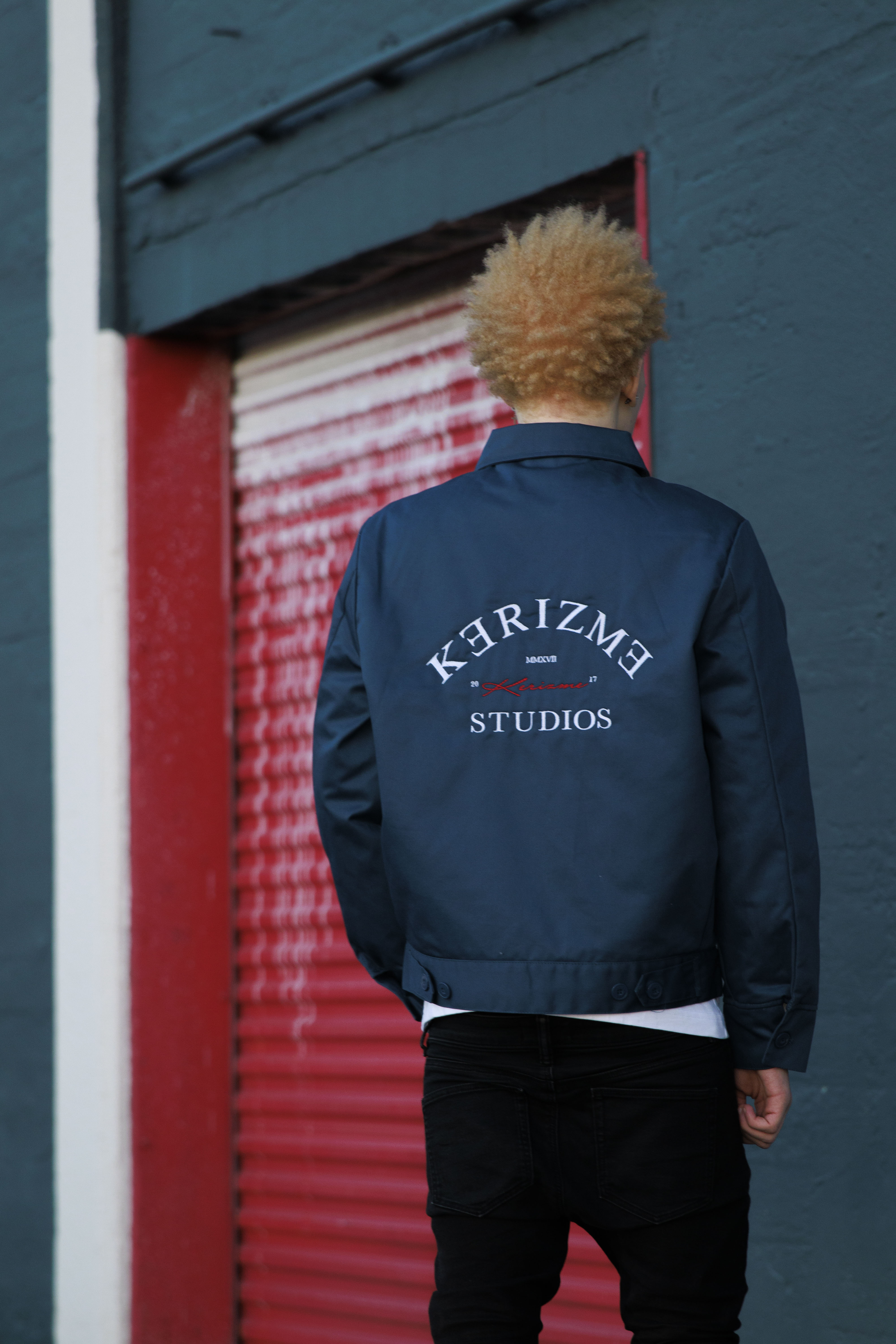 Navy Blue Kəˈrizmə Utility Jacket