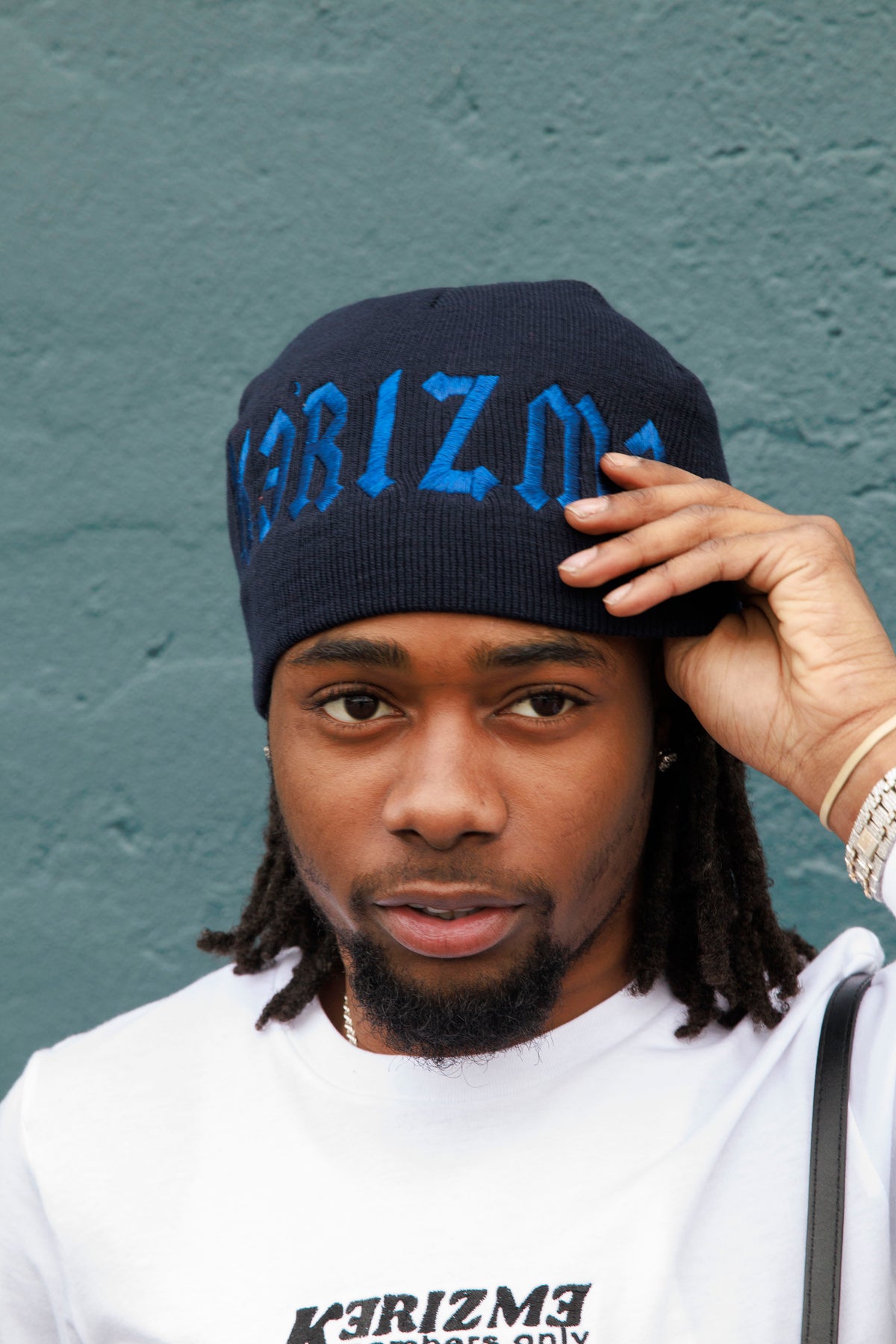 Double Navy Beanie