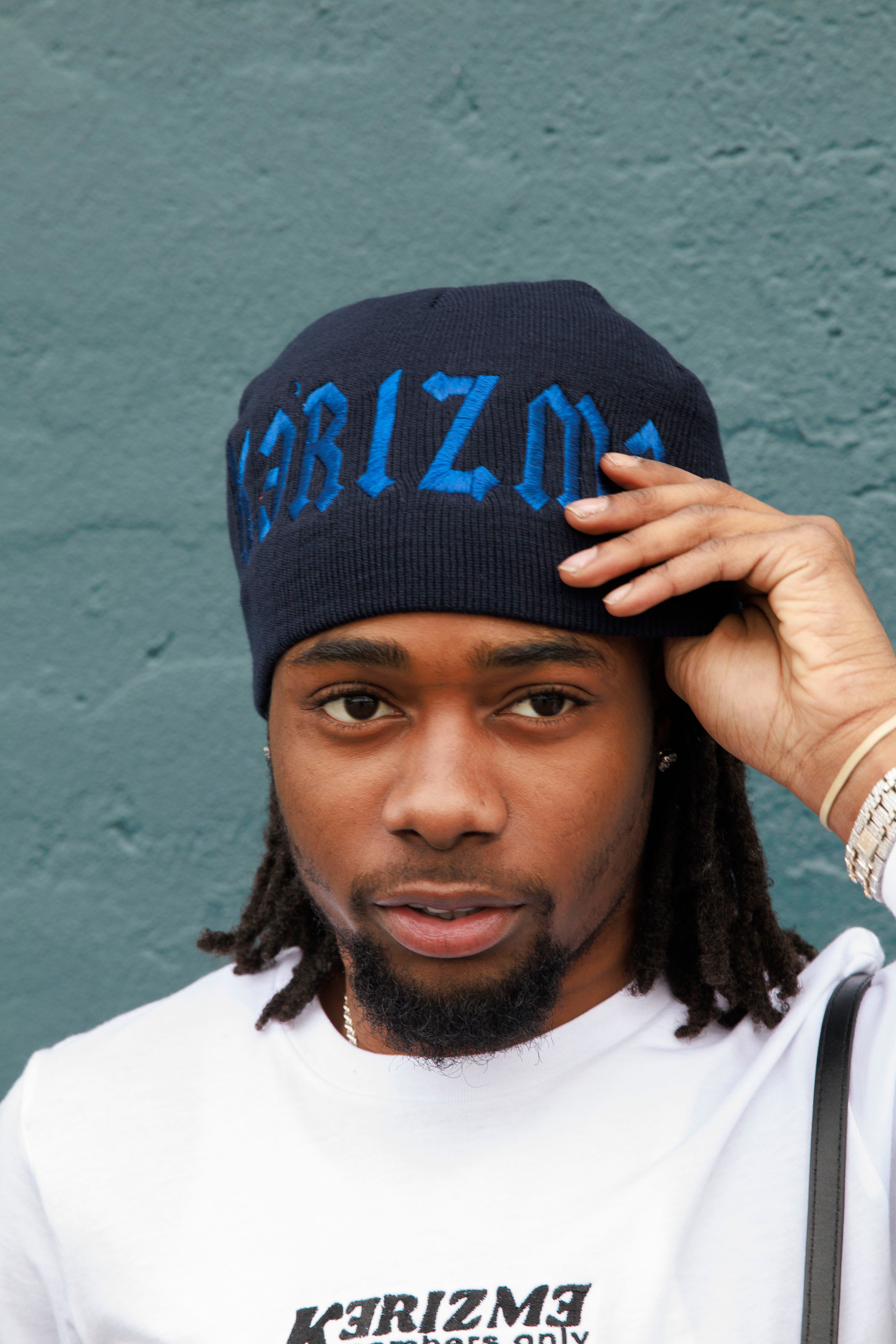 Double Navy Beanie