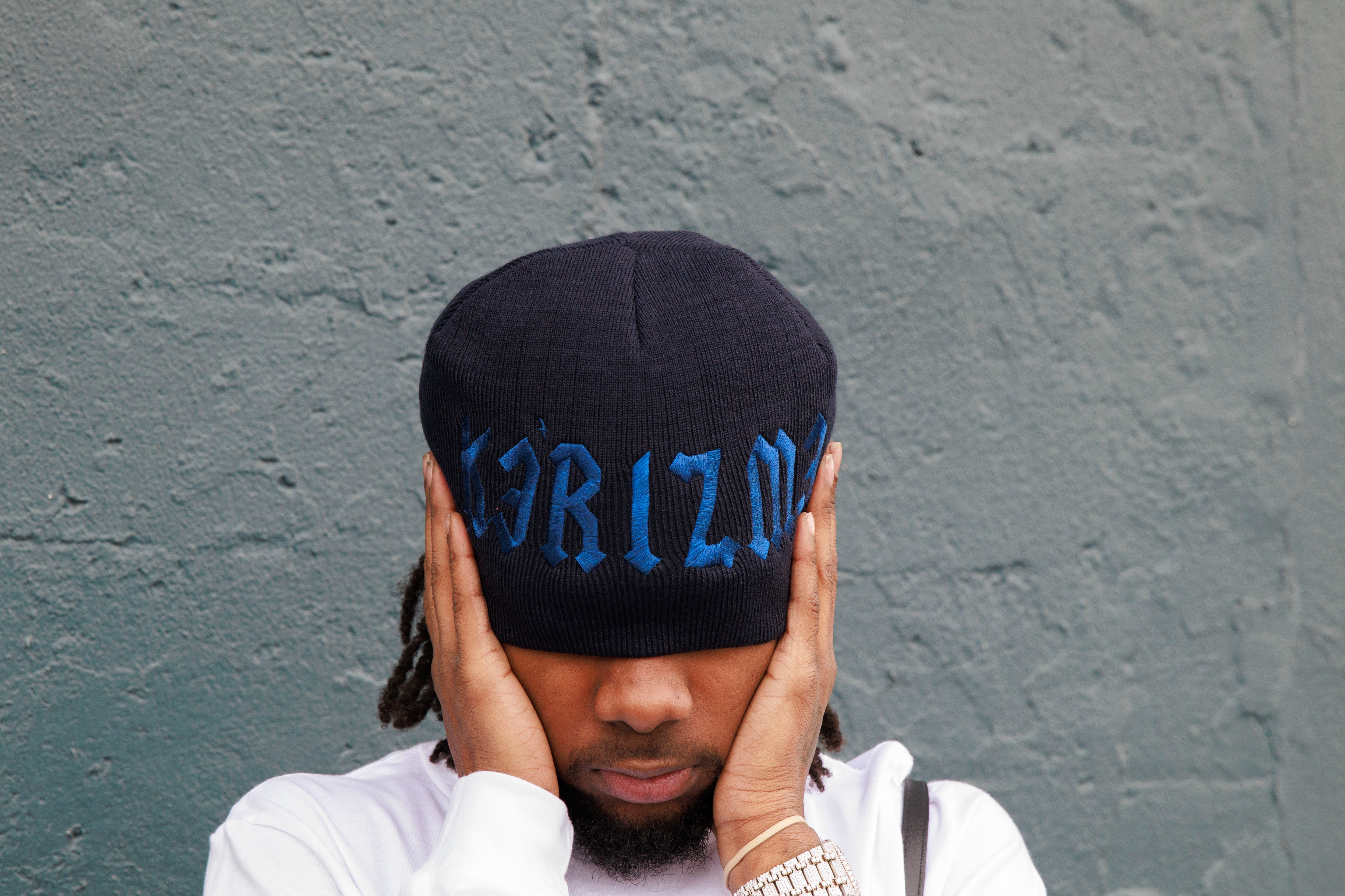 Double Navy Beanie