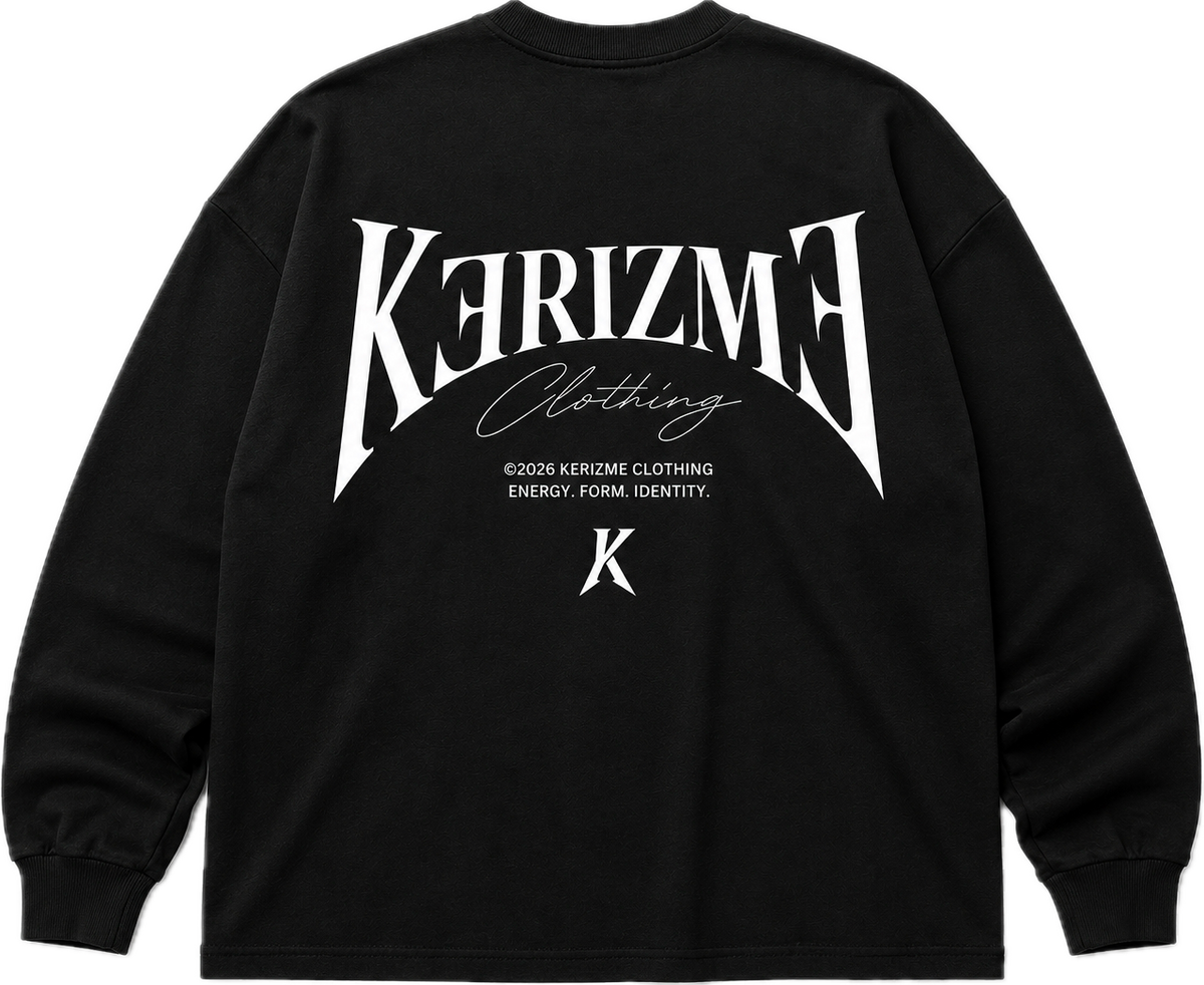 Signature Oversized Long Sleeve — Onyx