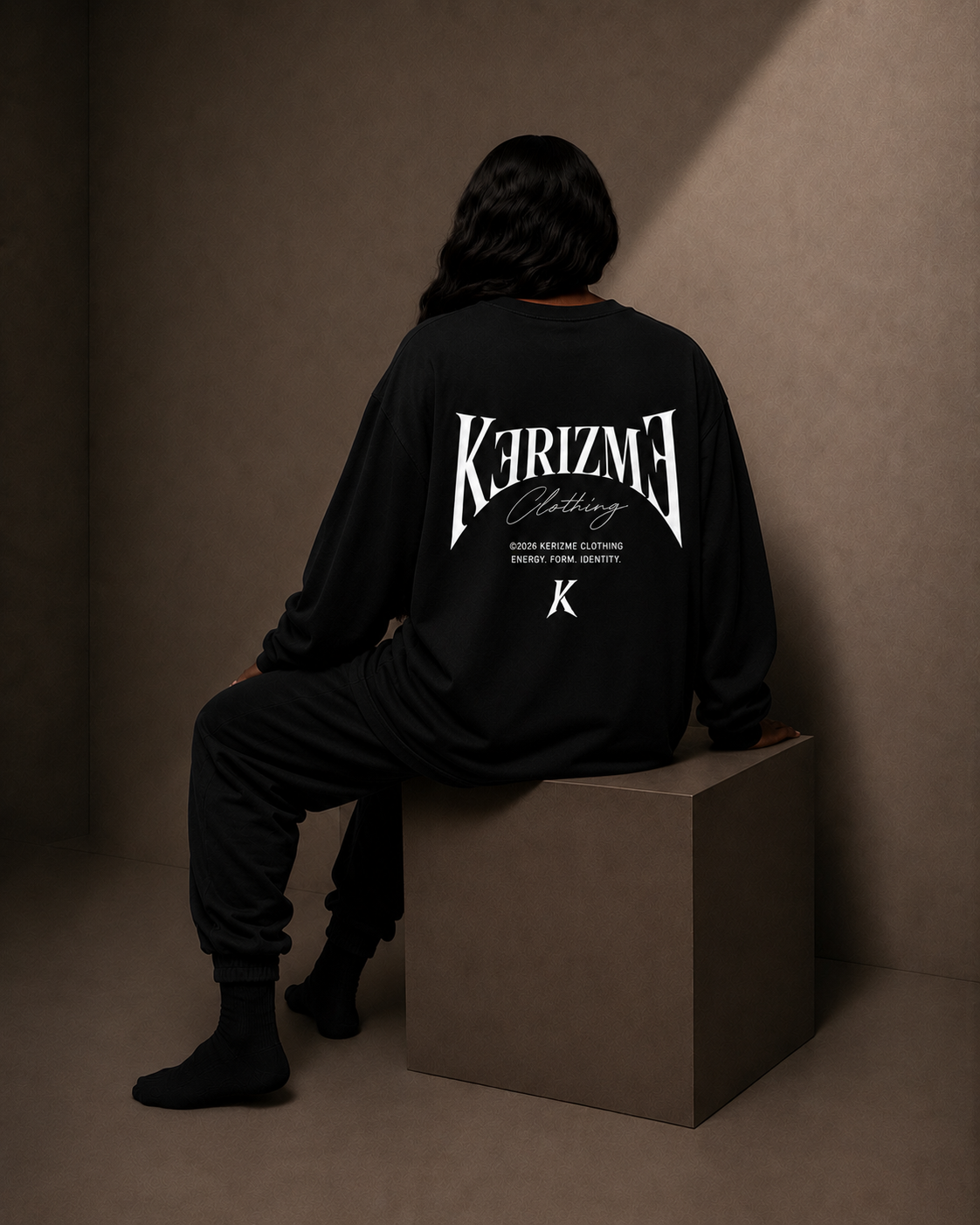Signature Oversized Long Sleeve — Onyx