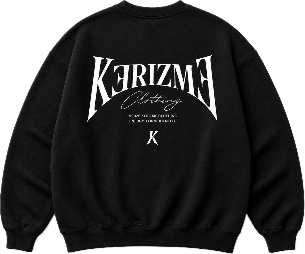 Signature Oversized Crewneck — Onyx
