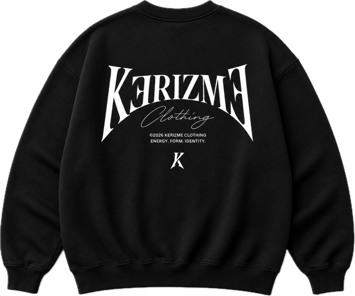Signature Oversized Crewneck — Onyx