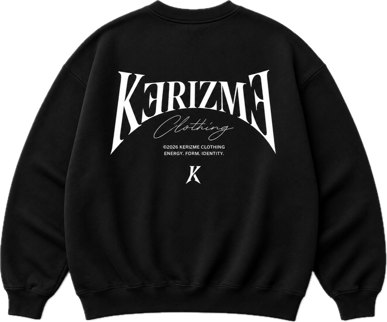 Signature Oversized Crewneck — Onyx
