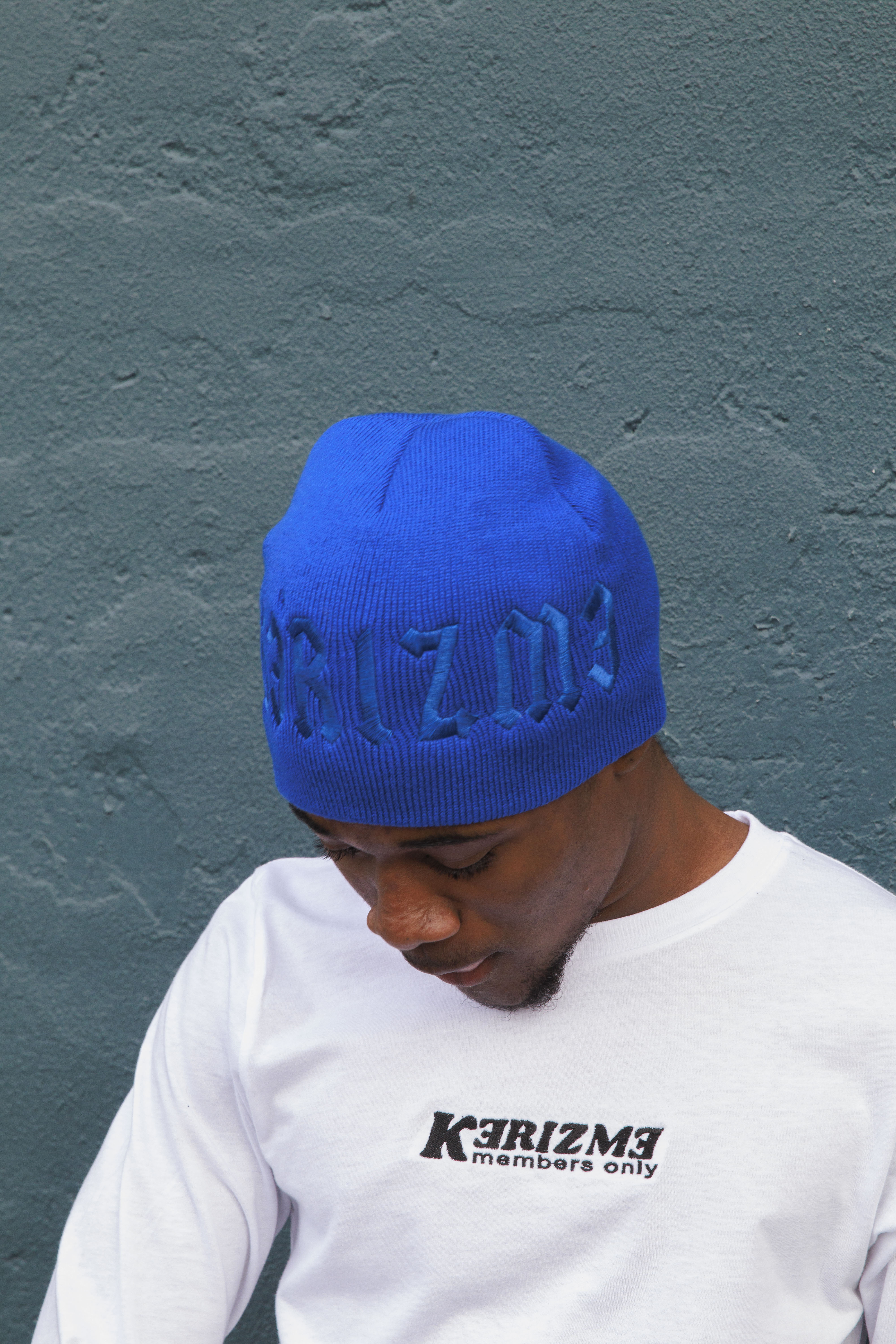 Double Blue Beanie