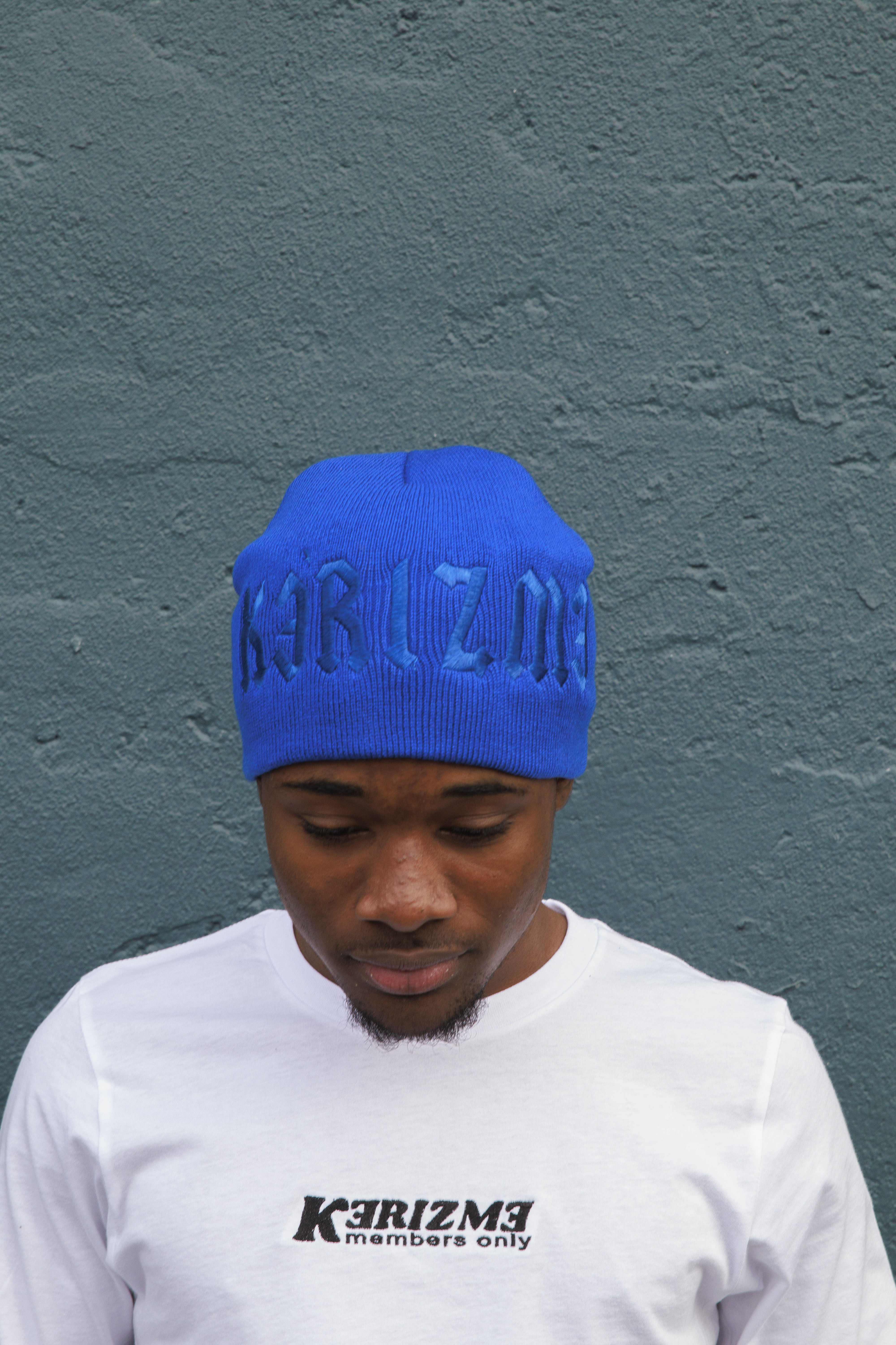 Double Blue Beanie